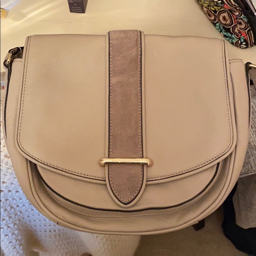 Kate Spade Grey leather and suede crossbody